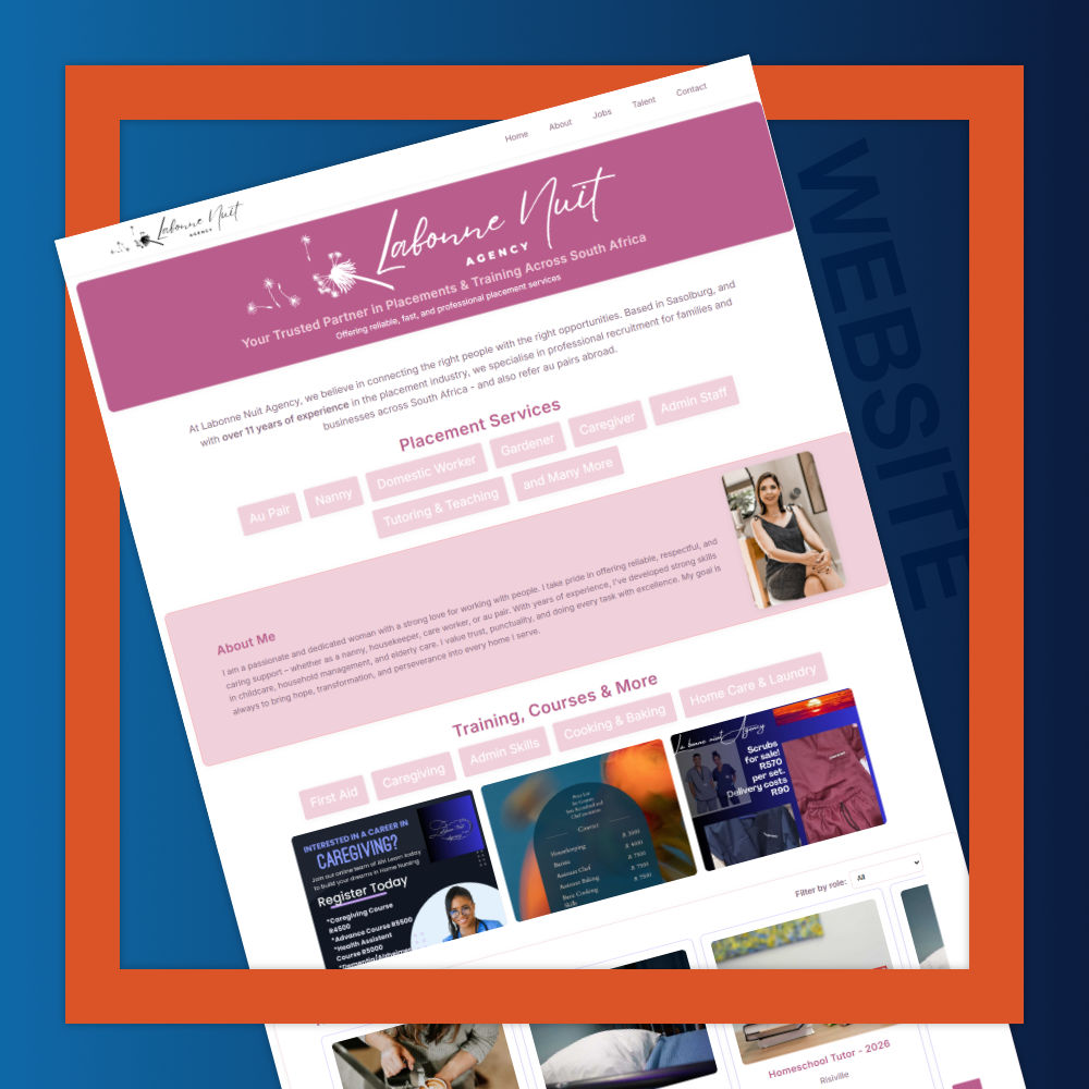 Modern website design showcase